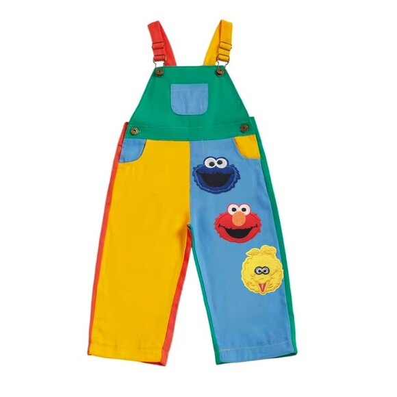 Elmo Overalls Cookie Monster Jumpsuit Sesame Street Birthday Bodysuit clothes - Picture 3 of 4